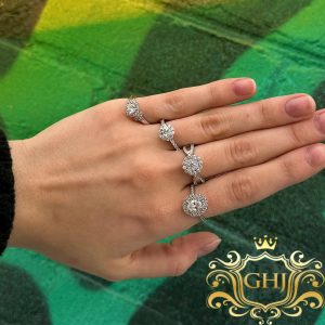 Brilliant Double Halo Lab .74ct #224 - Diamond Ring - Image 3