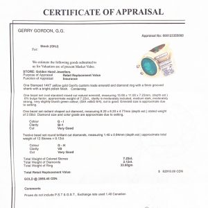 Genuine Emerald X Radiant 14k #8 - Diamond Ring - Image 3