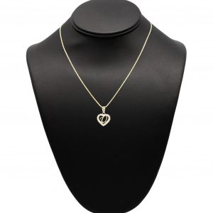 Letter U Heart - Pendant