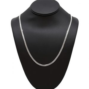 Curb 3.5mm 24" - Silver Chain