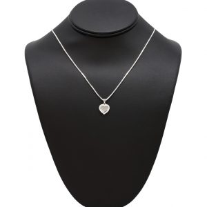 CZ Heart- Silver Pendant