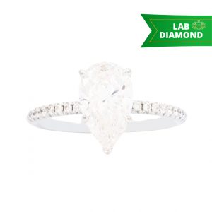 Pear Lab 2.3ct #87 - Diamond Ring