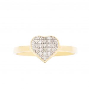 Cluster Heart  .05ct - Diamond Ring
