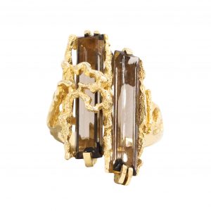 Smoky Quartz 14K #217 - Birthstone Ring