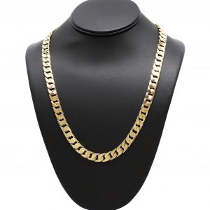 Solid Oval Cuban 14k 22"- Chains