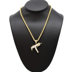 CZ Uzi - Silver Pendant