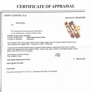 Smoky Quartz 14K #217 - Birthstone Ring - Image 4