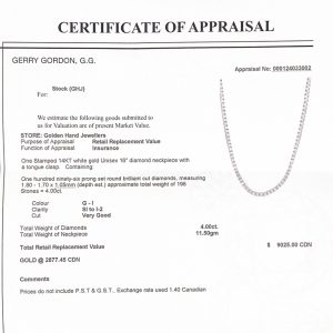 Diamond Tennis Chain 4ct 16" #19 - Chains - Image 3