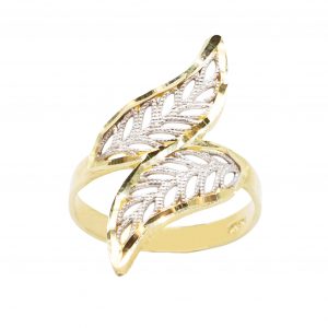 Two Tone Leaves - Ring