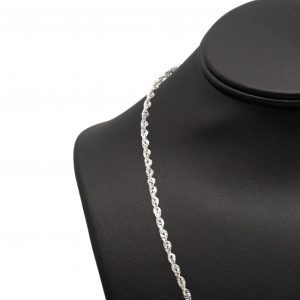 Hollow White Gold Rope 3mm 20" 10k - Chains - Image 3