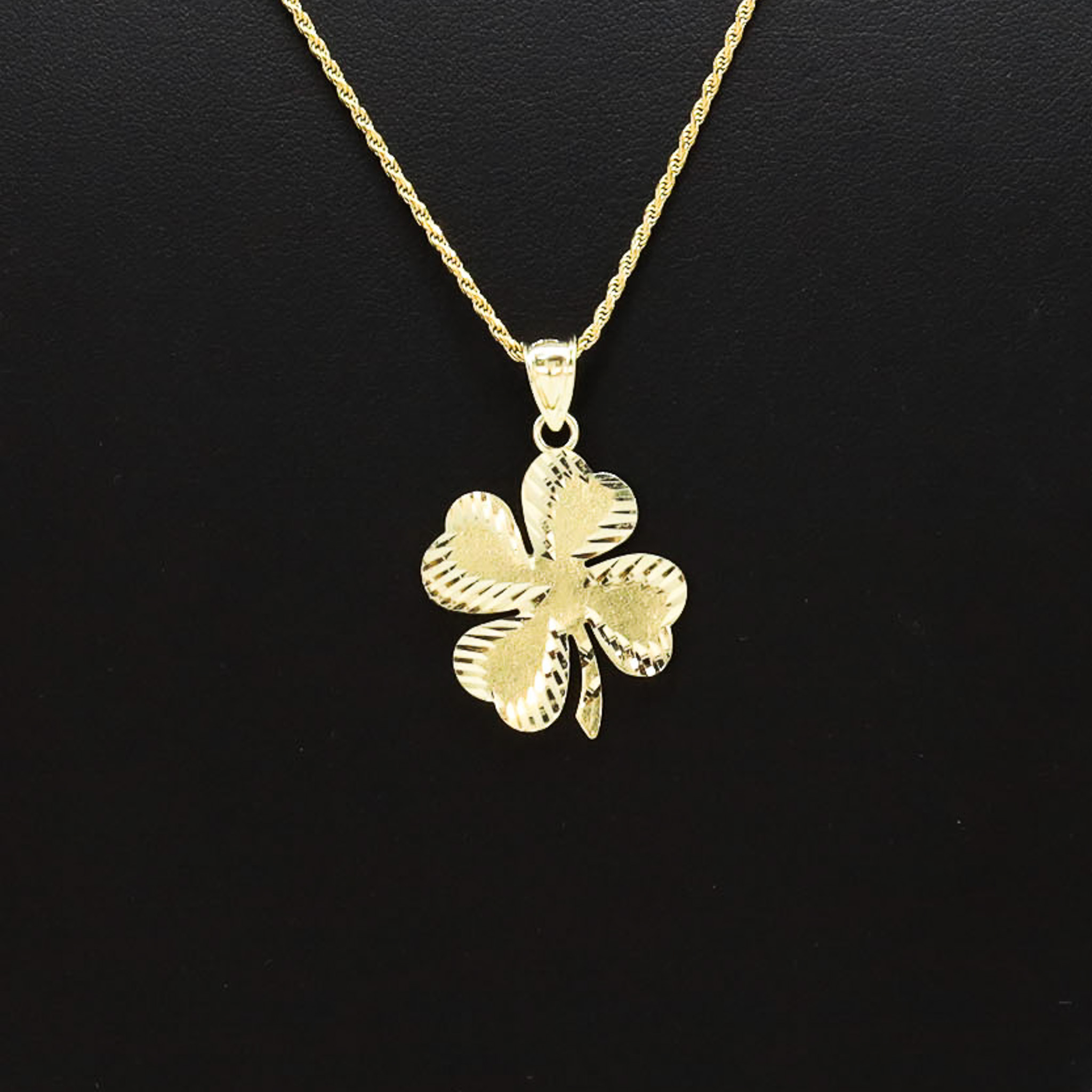 Large Four Leaf Clover - Pendant - Golden Hand Jewellery