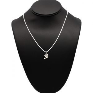 Silver Letter B - Silver Pendant