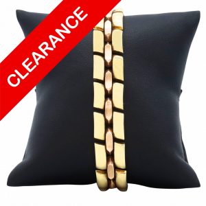 Two Tone Watch Style 14k 7.5"-Bracelet