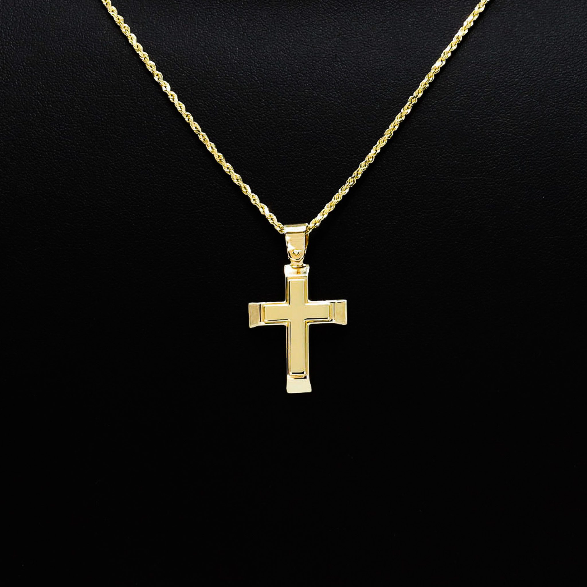Small Squared Cross - Pendant - Golden Hand Jewellery
