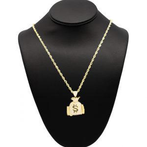 Cz Money Bag 10k - Pendant