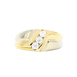 Diamond Two Tone Ring .30ct - Diamond Ring
