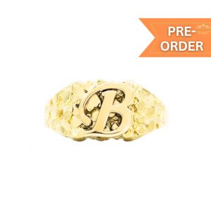 Letter B 10k- Nugget Ring