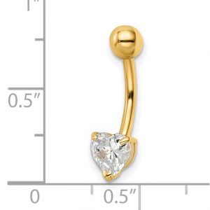 Heart Belly Ring 14k - Body Jewellery - Image 3