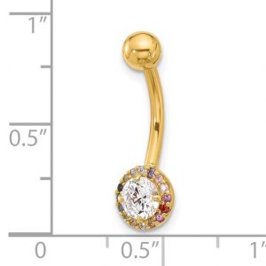 Rainbow Belly Ring 14k - Body Jewellery - Image 3