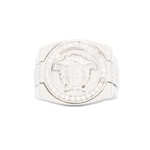 Medusa Cz Rolex Sides - Silver Ring