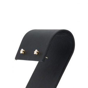 .15ct Yellow Gold CZ Princess Cut- Earrings - Image 3