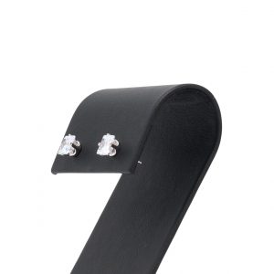 .75ct White Gold CZ Princess Cut- Earrings - Image 3