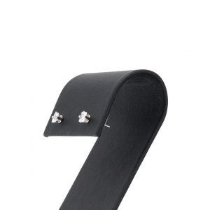 .25ct White Gold CZ Princess Cut- Earrings - Image 3