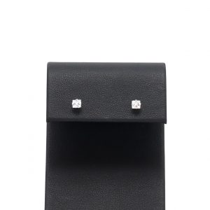 .20ct White Gold CZ Princess Cut- Earrings