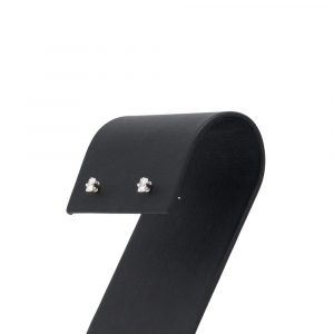 .15ct White Gold CZ Princess Cut- Earrings - Image 3