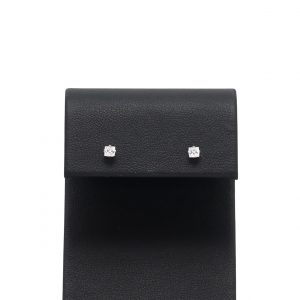 .10ct White Gold CZ Princess Cut- Earrings