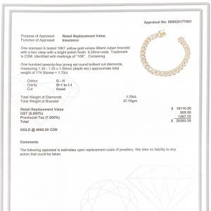 Icy Miami Cuban Bracelet 1.7ct 7.25" #179 - Bracelet - Image 3