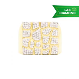 Extreme Icy Nugget .68ct Lab 10k - Diamond Nugget Ring