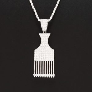 Cz Comb - Silver Pendant - Image 3