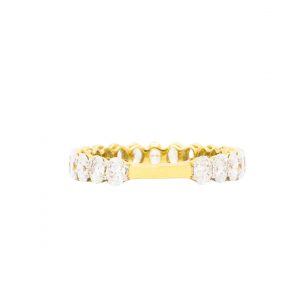 Oval Diamond Band 2.3ct Lab 14k - Diamond Ring - Image 3