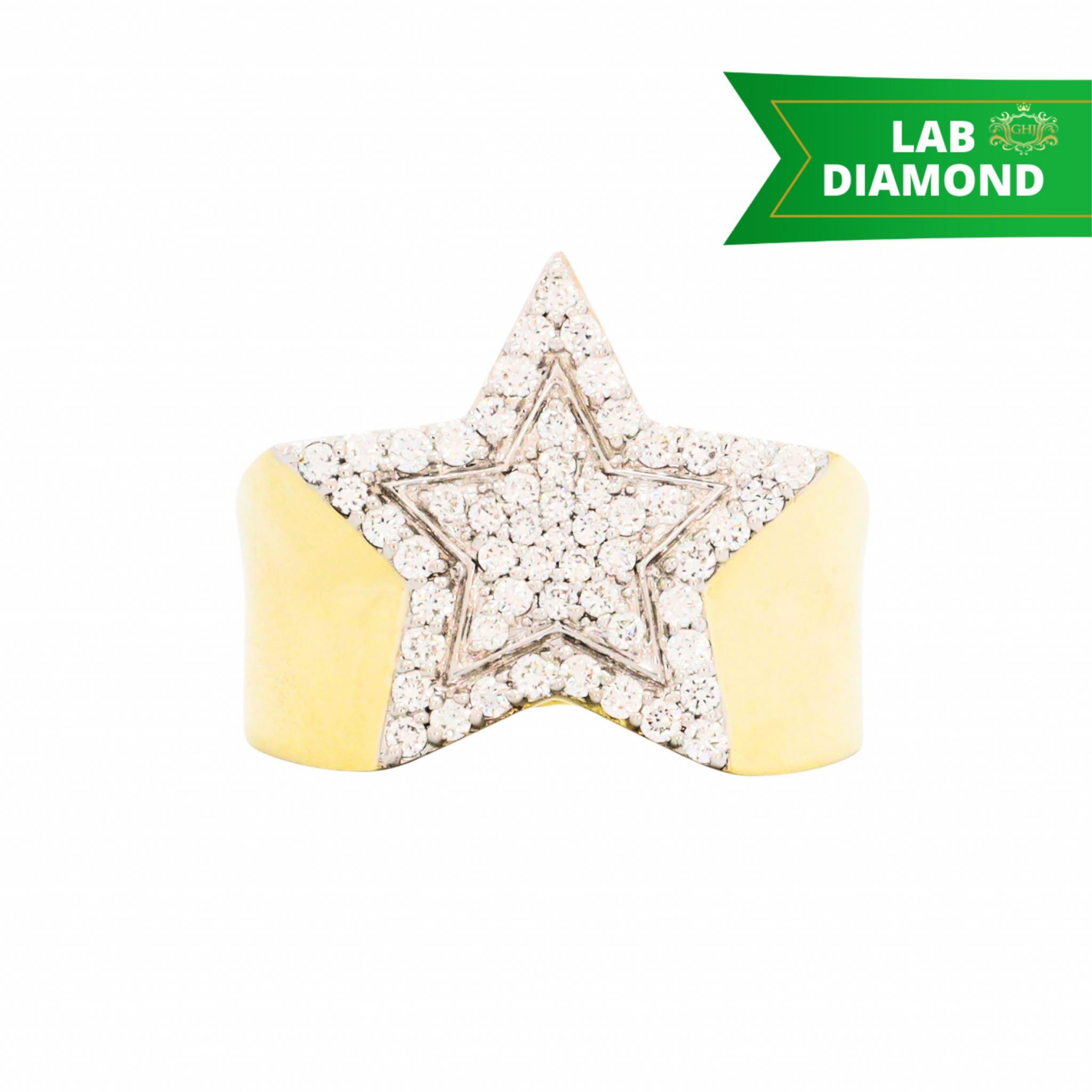 Diamond Star .83ct Lab 10k - Diamond Ring - Golden Hand Jewellery