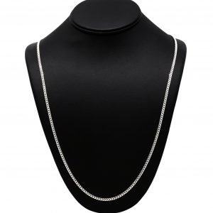 Solid Curb 2.75mm 28" - Silver Chain