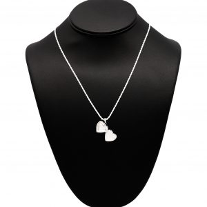 Butterfly Heart Locket- Silver Pendant - Image 3