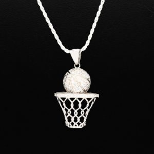 Basketball - Silver Pendant - Image 3