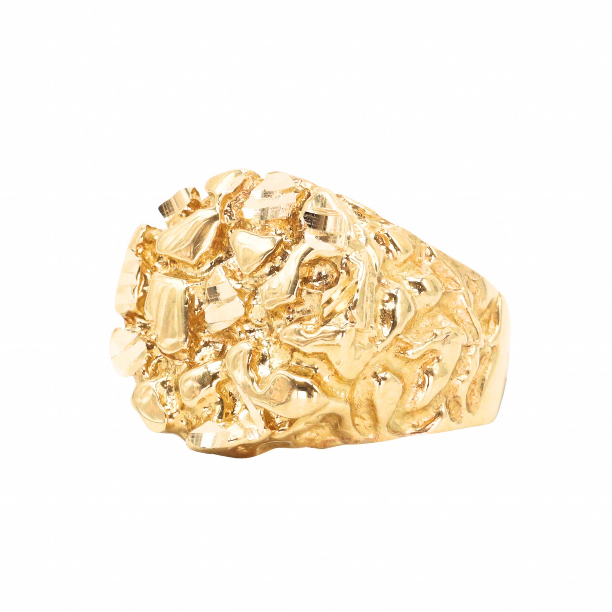 Lil Bro Xtra - Solid Nugget Ring - Golden Hand Jewellery