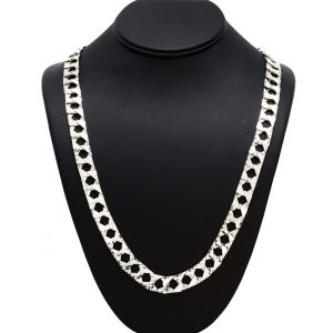 Square Diamond Cut 11.75mm 26" - Silver Chain