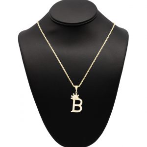 Cz Letter B Crown - Pendant