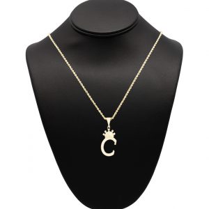 Cz Letter C Crown - Pendant