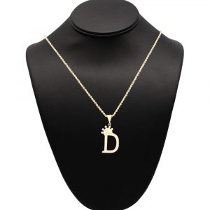 Cz Letter D Crown - Pendant