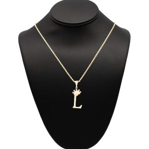 Cz Letter L Crown - Pendant
