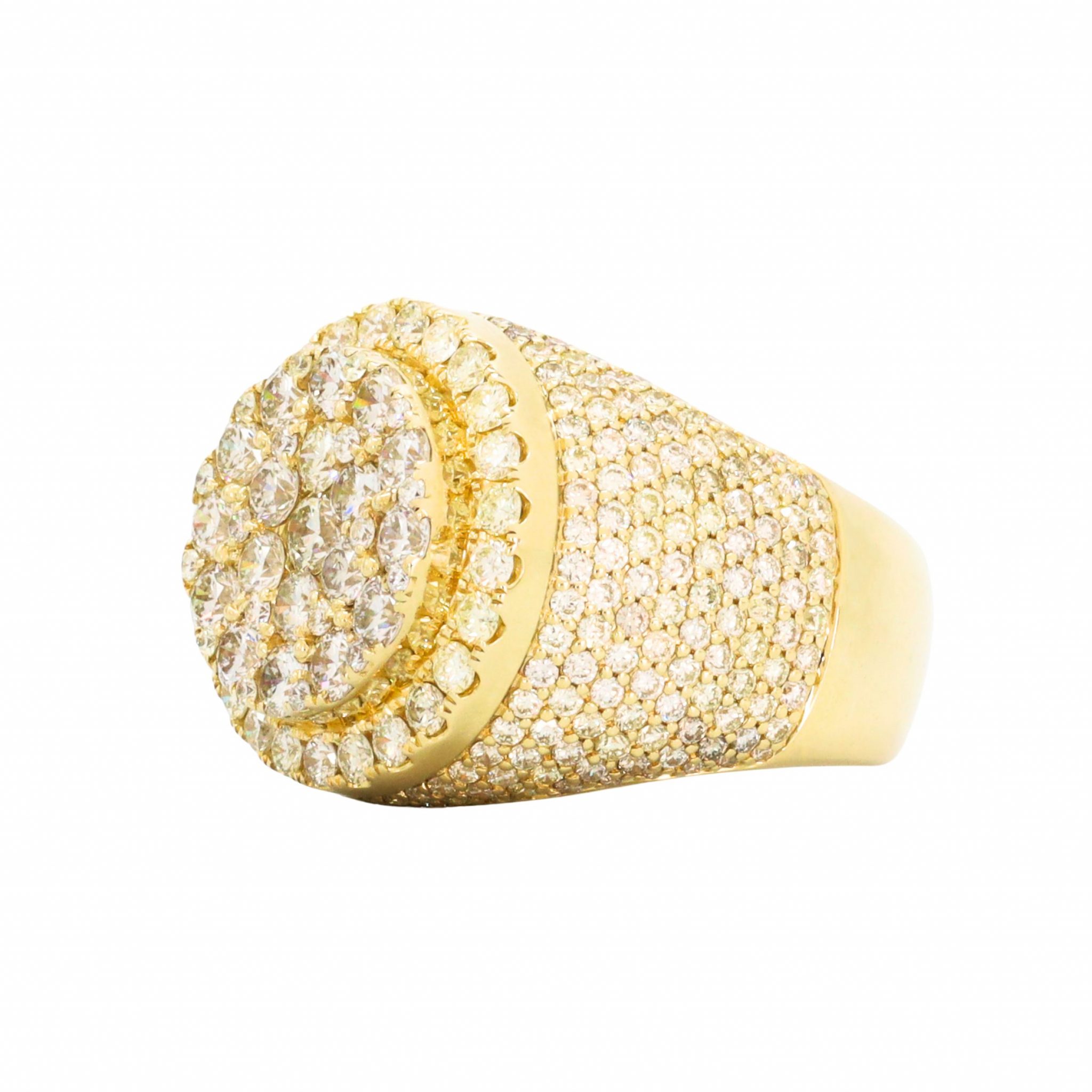 Round Genuine Diamond Ring 5.5ct #267- Diamond Ring - Golden Hand