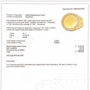 Diamond Signet .25ct #40 - Diamond Ring - Image 3