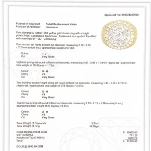 Round Genuine Diamond Ring 5.5ct #267- Diamond Ring - Image 4