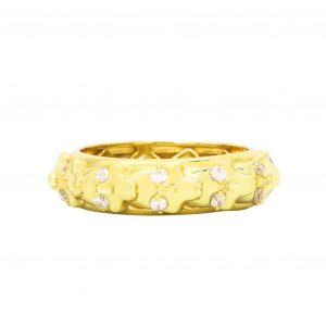Skull Eternity Gold Plated - Silver Ring