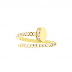 Cz Nail 10k - Ring