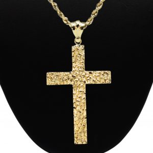 Semi Solid Nugget Cross - Pendant - Image 3